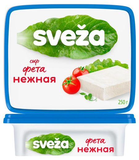 Сыр мягкий рассольный Фета нежная Sveza 45% БЗМЖ Беларусь, 250 г