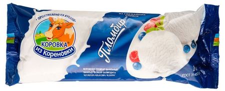Мороженое пломбир Коровка из Кореновки ванильный 15% БЗМЖ, 1 кг