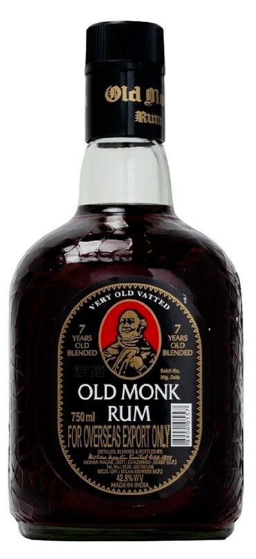 Ром Old Monk выдержанный 7 лет Индия, 0,75 л