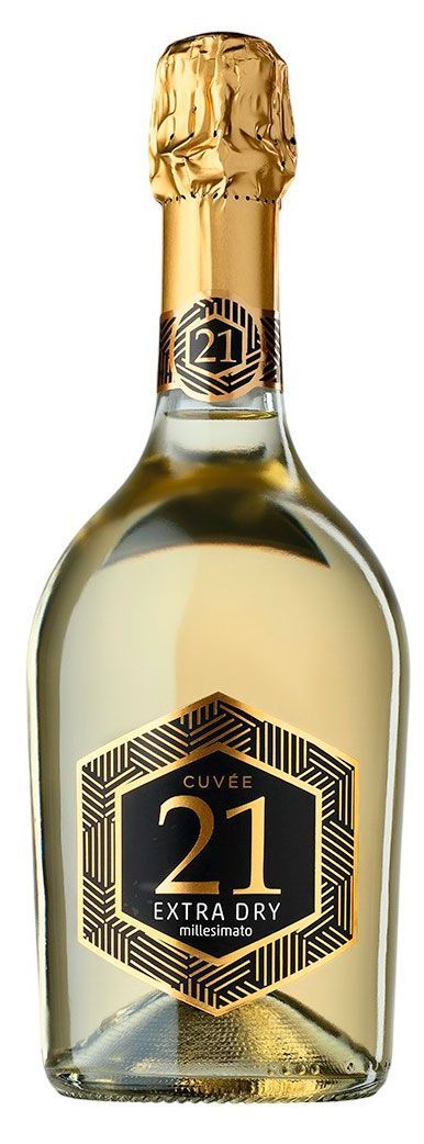 Игристое вино Cuvee 21 Extra Dry Millesimato белое сухое Италия, 0,75 л