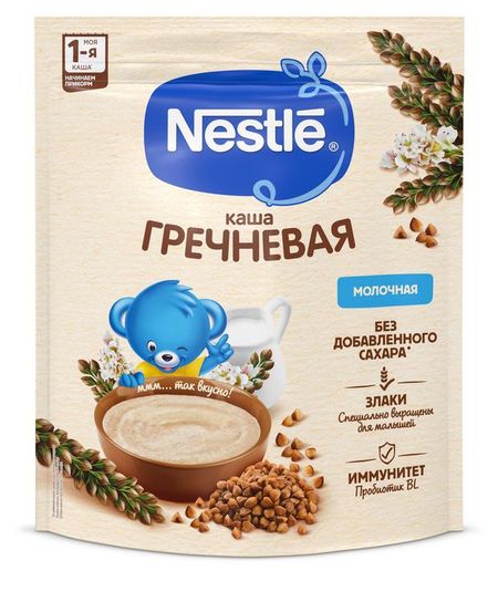 Каша молочная Nestle гречневая с бифидобактериями BL с 4 мес., 200 г