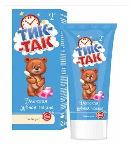 Зубная паста Тик-Так Bubble Gum 2+, 62 г арина коневская фиалки над бездной