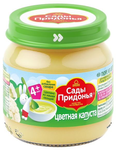 Пюре Сады Придонья цветная капуста с 4 мес., 80 г