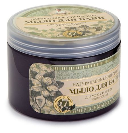 Мыло для бани Рецепты Бабушки Агафьи Травы и Сборы Агафьи черное, 500 мл