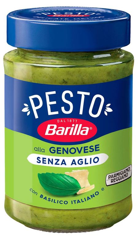 Соус Barilla Pesto Genovese senza Aglio с базиликом без чеснока Италия, 190 г