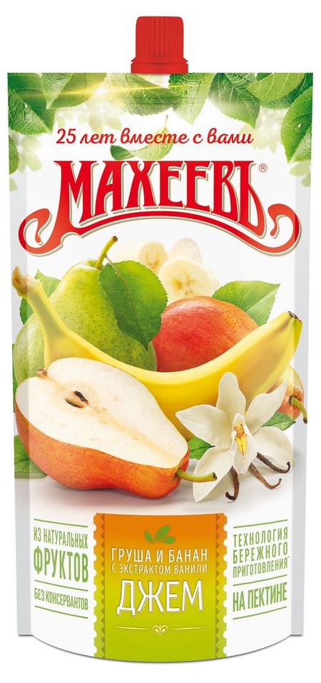 Джем МАХЕЕВЪ Груша-Банан с экстрактом ванили, 300 г джем купер золушка поставь свой спектакль