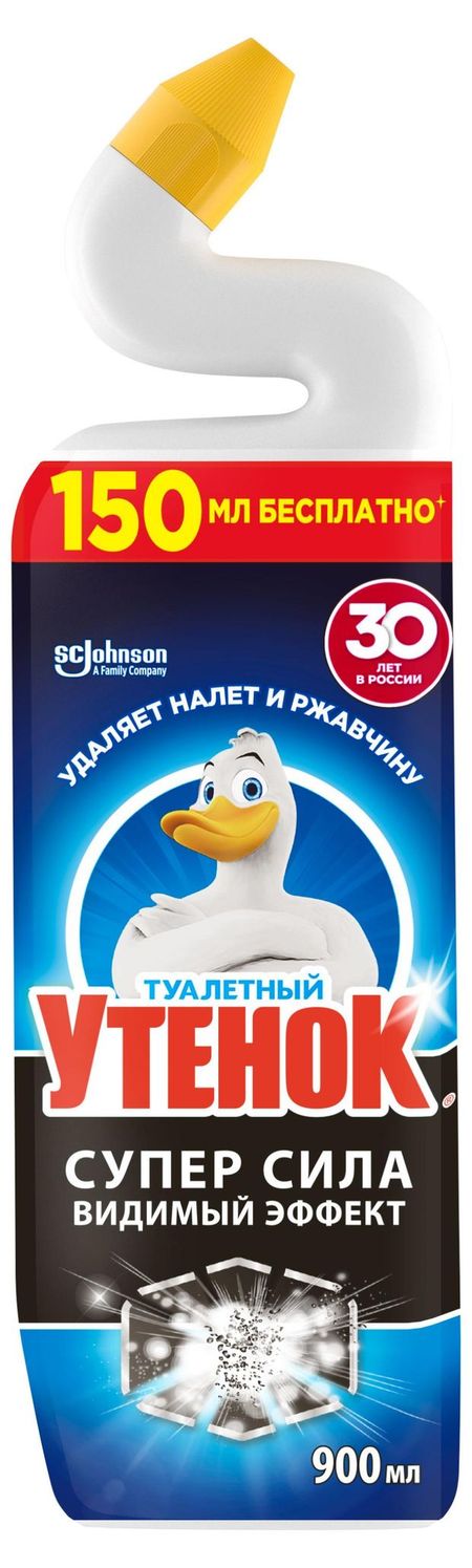 Средство для очистки унитаза Туалетный Утенок Видимый эффект, 900 мл