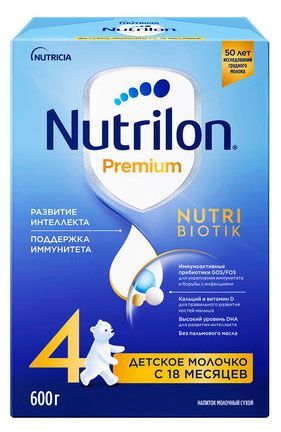 Смесь сухая молочная Nutrilon Premium 4 с 18 мес., 600 г