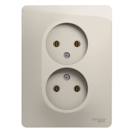 Розетка Systeme Electric Glossa встраиваемая молочная (GSL000924) розетка двойная встраиваемая systeme electric glossa графит