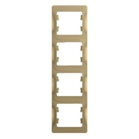 Рамка Systeme Electric Glossa четырехместная титан (GSL000408)