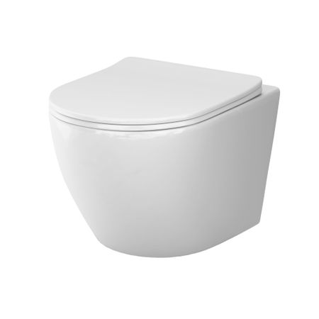 Унитаз подвесной AM.PM Like безободковый с сиденьем дюропласт микролифт смыв торнадо (C801900SC)