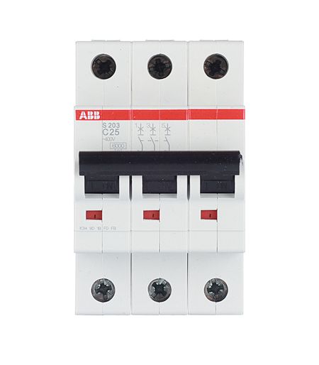 Автоматический выключатель модульный ABB S203 3P 25А тип C 6 кА 400 В (2CDS253001R0254) елена владимировна колесникова форма величина рабочая тетрадь для 3 5 лет с наклейками