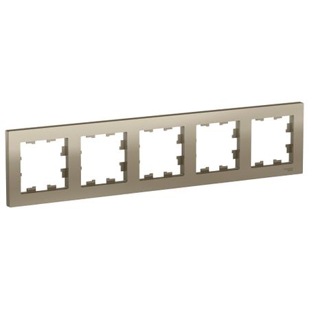 Рамка Systeme Electric AtlasDesign пятиместная шампань (ATN000505)