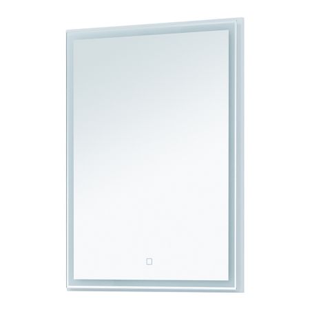 Зеркало с подсветкой прямоугольное 60х80 см в раме белой с сенсорным включением Lavelly Cube (00316665)