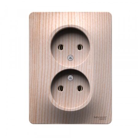 Розетка Systeme Electric Glossa встраиваемая сосна (SE GSL001520)