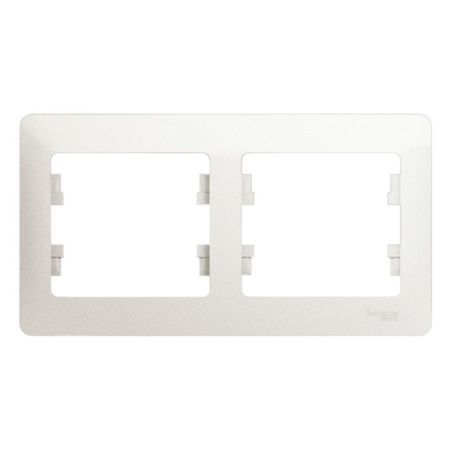 Рамка Systeme Electric Glossa двухместная перламутр (GSL000602)