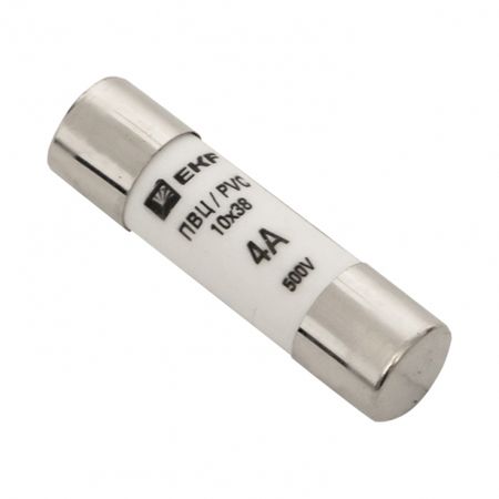 Вставка плавкая EKF ПВЦ 2P 4А 50 кА 500 В цилиндрическая (20 шт.) (pvc-10х38-4)