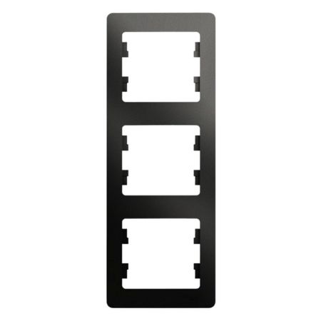 Рамка Systeme Electric Glossa трехместная антрацит (GSL000707)