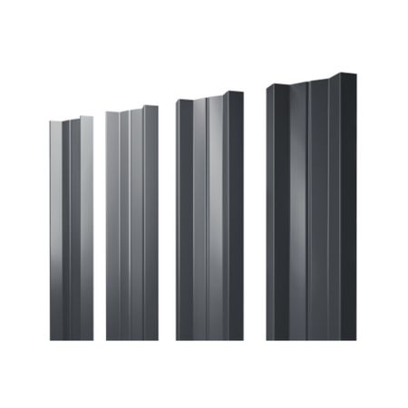 Евроштакетник односторонний М-образный 0,4 мм 100х1700 мм графитовый серый RAL 7024 прямой срез книга для записей а5 80л горох карт обл с пвх покрытием на резинке тонир срез ассорти