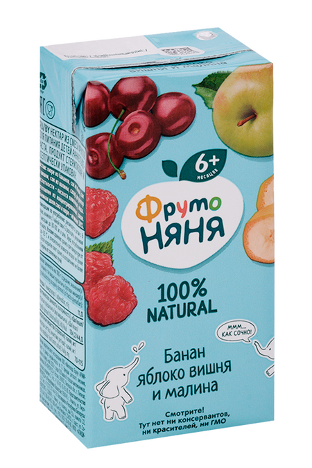 Нектар Фрутоняня из смеси фруктов неосв, 200 мл