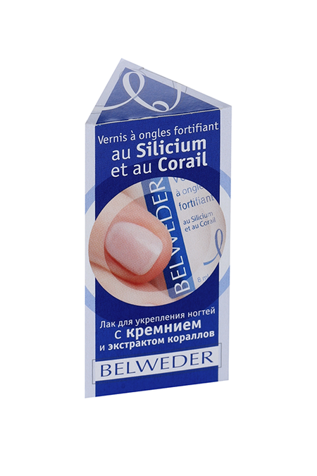 Лак Бельведер укреп д/ногтей кремний/экстр кораллов, 8 мл, (A/OSILN)