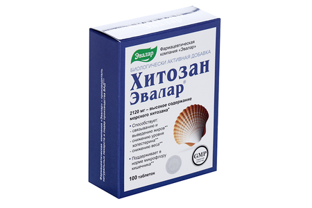 Хитозан-Эвалар, 0,5 г, 100 шт, таблетки