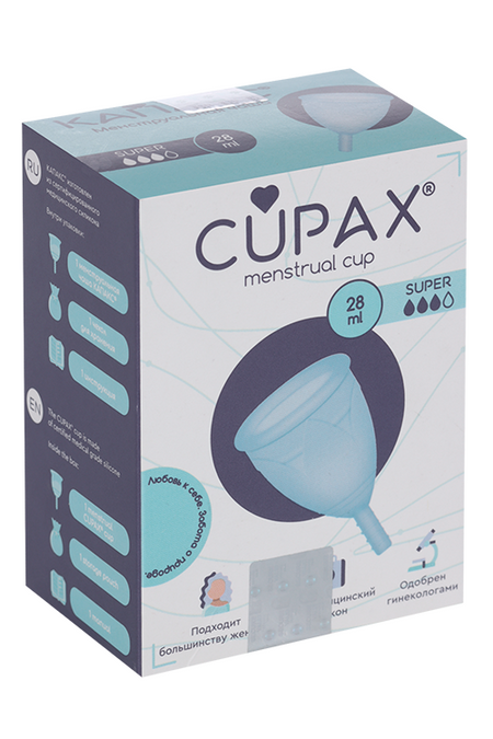 Чаша Cupax Super менструальная голуб, 28 мл