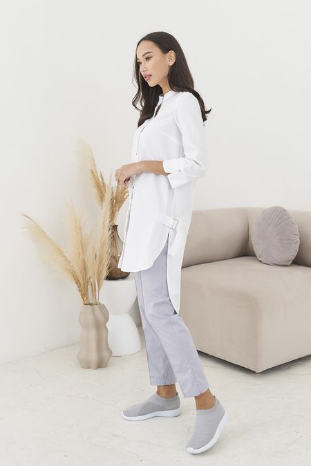 Блуза MiTa Алина медицинская жен тк ТиСи белый р 44 алина кузьменко играем с карточками профессии