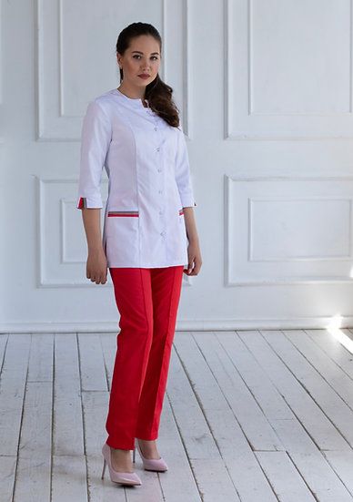 Костюм MiTa Мила медицинский жен белый/красный рост 170-176 р 48 карен мила дэнрич биологическое вознесение том 1