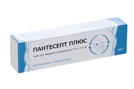Пантесепт Декспантенол плюс 5%+0.5%, 30 г, крем для наружного применения