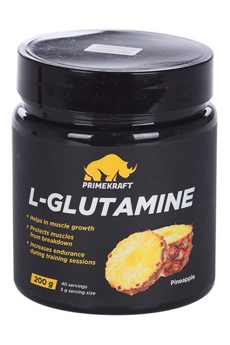 Аминокислоты Prime Kraft L-glutamine ананас, 200 г