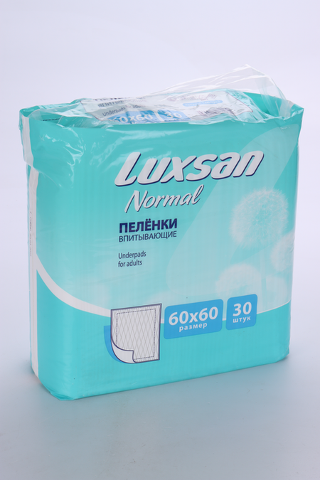 Пеленки Люксан Нормал пеленки впитывающ 60х60 см, 30 шт