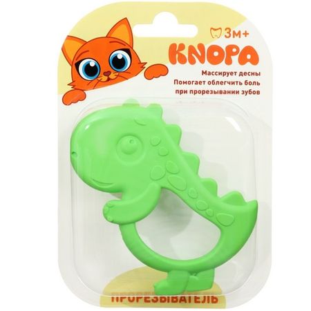 Прорезыватель Кнопа Дино, микс плевалка со слизью дино