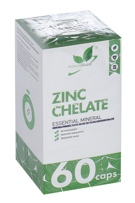 Цинк хелат NaturalSupp, 500 мг, 60 шт, капсулы ( 00-00000205 )