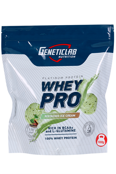 Протеин GENETICLAB Whey Pro (100% WHEY) сывороточный фисташковое мороженое, 1 000 г