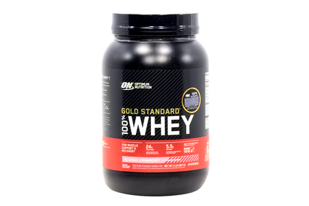 Протеин Optimum Nutrition Gold Standard 100% Whey 2 lb восхитительная клубника, 907 г