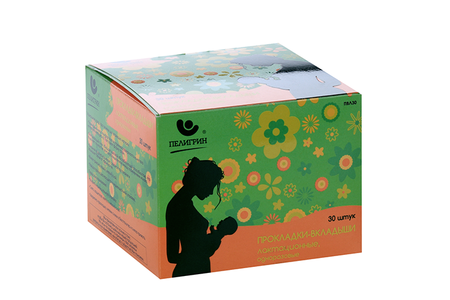 Прокладки-вкладыши Пелигрин лактационные однораз д/груди, 30 шт