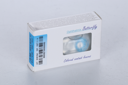 Контактные линзы цветные Офтальмикс Butterfly 1-Color васильковый D -3.5 DIA 14.2