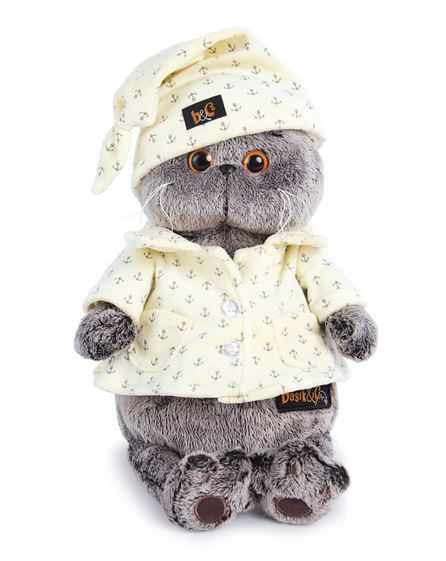 Игрушка Budi Basa Кот Басик в пижаме мягкая 30 см, (Ks30-024) кот басик полные противоположности 2 сезон комикс