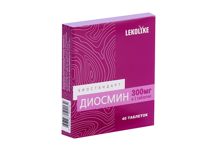 Биостандарт Диосмин Lekolike, 550 мг, 40 шт, таблетки
