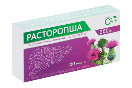 Расторопша, 200 мг, 60 шт, таблетки