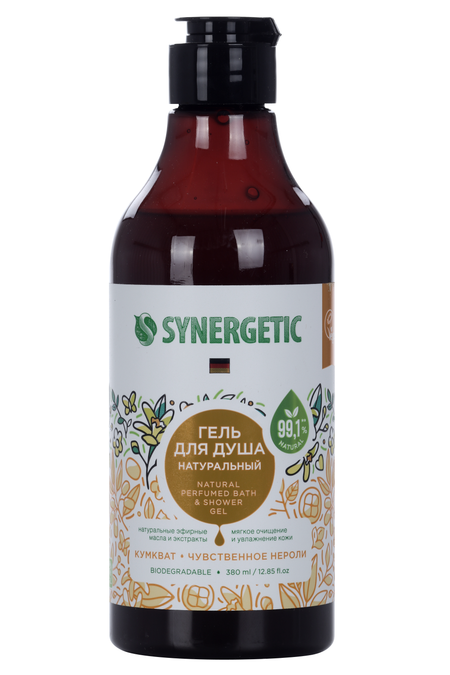 Гель д/душа SYNERGETIC натуральный кумкват и чувственное нероли, 380 мл