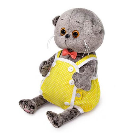 Игрушка Budi Basa Кот Басик Baby в желтом песочнике мягкая 20 см кот басик приключения начинаются 1 сезон новое оформление