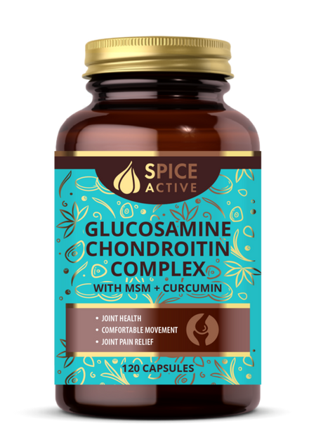 Глюкозамин Хондроитин Комплекс Спайс Актив с МСМ/куркумином, 120 шт, капсулы