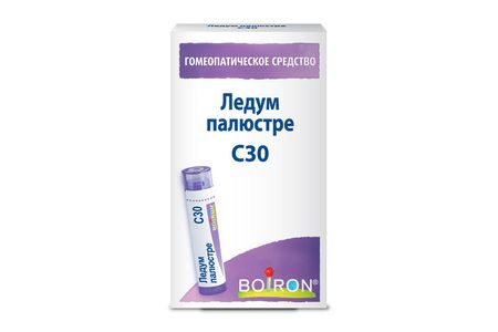 Гомеопатические монокомпонентные препараты растительного происхождения, 4 г, гранулы гомеопатические C30 Ледум