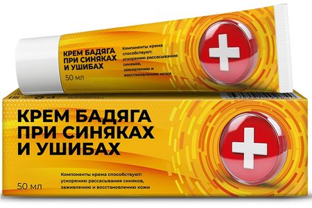 Крем Бадяга при синяках и ушибах, 50 мл
