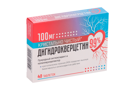 Дигидрокверцетин 99% 100 мг, 440 мг, 40 шт, таблетки