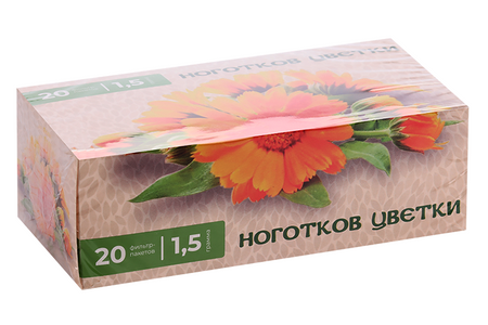 Ноготков цветки Целебная поляна, 1,5 г, 20 шт, фильтр-пакет