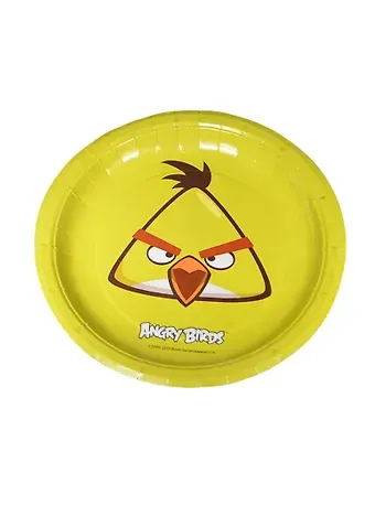 Angry Birds одноразовая картонная тарелка Желтая птица (6шт)