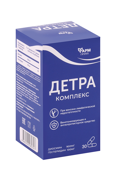 Детра Комплекс Фармгрупп, 1 500 мг, 30 шт, таблетки банка